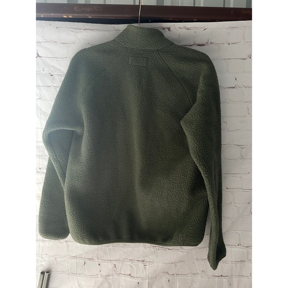 EVERLANE Men's Renew Zip Up Fleece Jacket Small Olive Green Teddy S - Picture 7 of 11